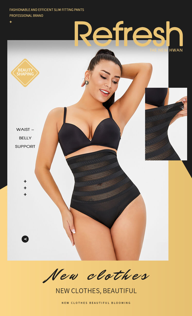 Plus Size Women's Waist Trainer High Waist Slimming Control Panties Breathable Mesh Hip lift Tummy Body Shapers