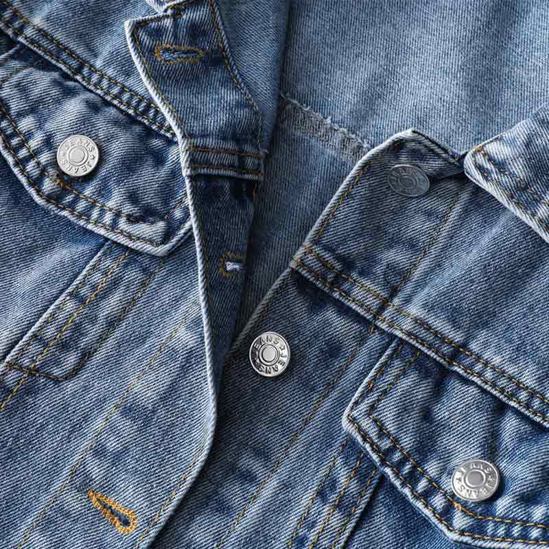 Women Clothing Long Sleeve Spring Fall Denim Jacket Plain Blue Boy Friend Skinny Lady Girls' Jeans Jacket