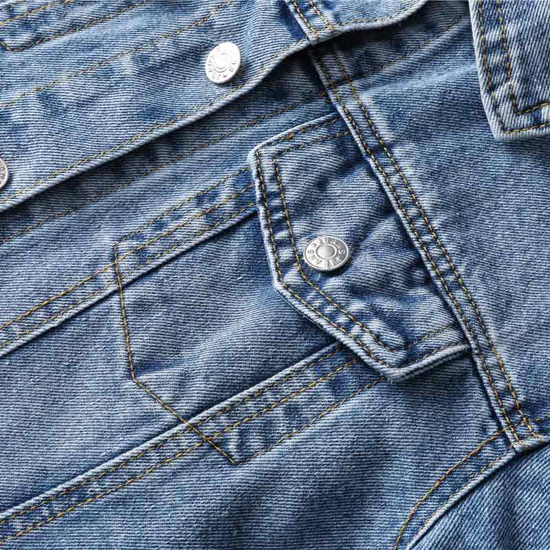 Women Clothing Long Sleeve Spring Fall Denim Jacket Plain Blue Boy Friend Skinny Lady Girls' Jeans Jacket