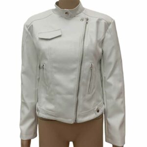 Women Lined PU Leather Jackets Fall Winter Long Sleeve Faux Leather Slim Fit Zipper Lady's Motorcycle Jacket