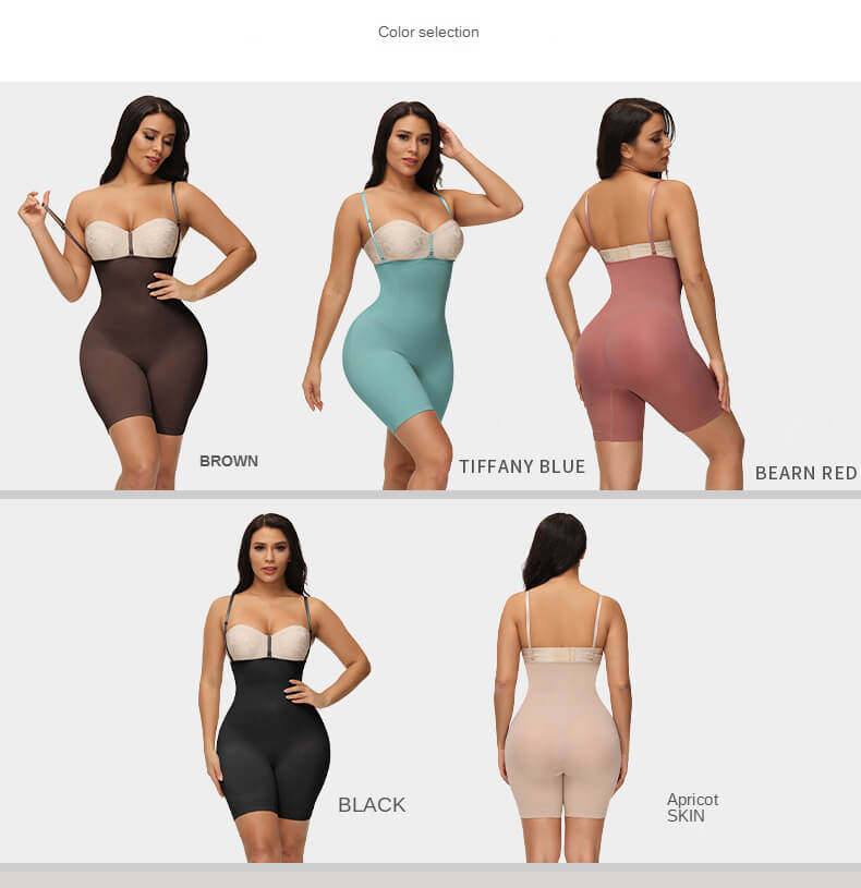 Women's Plus Size Corset Hip Waist Shapewear High Elastic Thin Sling Bodysuit Jumpsuit Ladies' Shapers