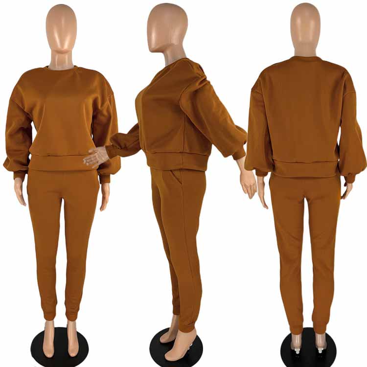 Women's Winter Tracksuit Thick Fleece Lined Sweatshirt