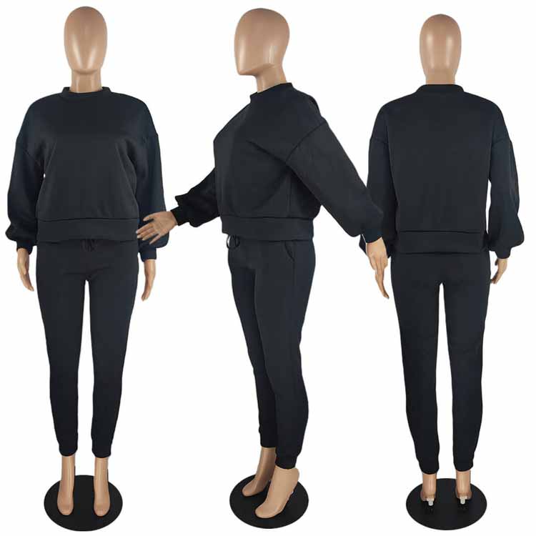 Women's Winter Tracksuit Thick Fleece Lined Sweatshirt